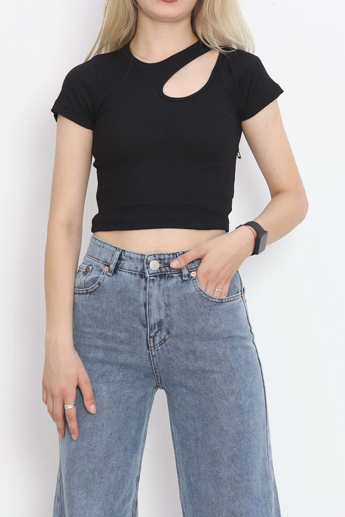 Damla Dekolteli Body Siyah - 18602.1723. resmi