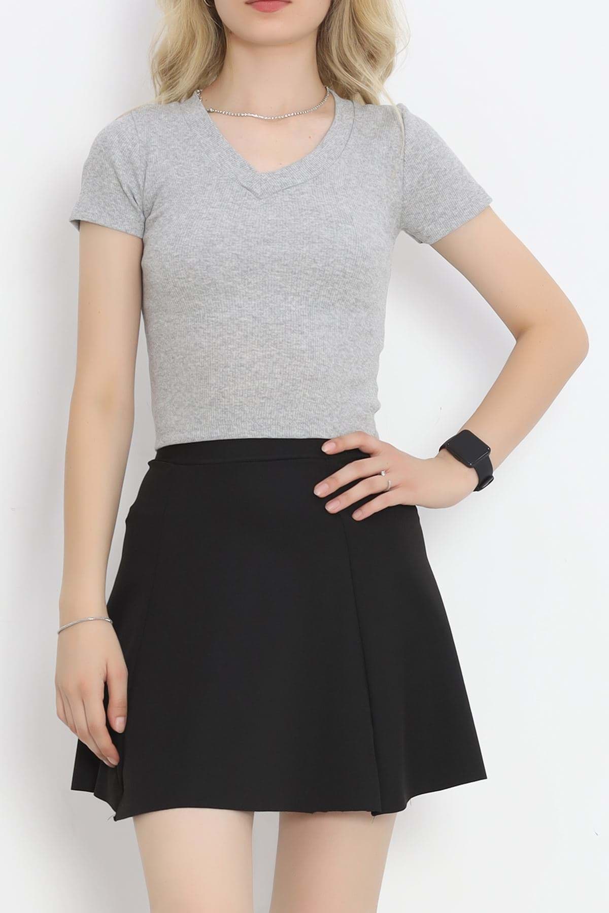 V Yaka Kaşkorse Body Gri - 18176.1723. resmi