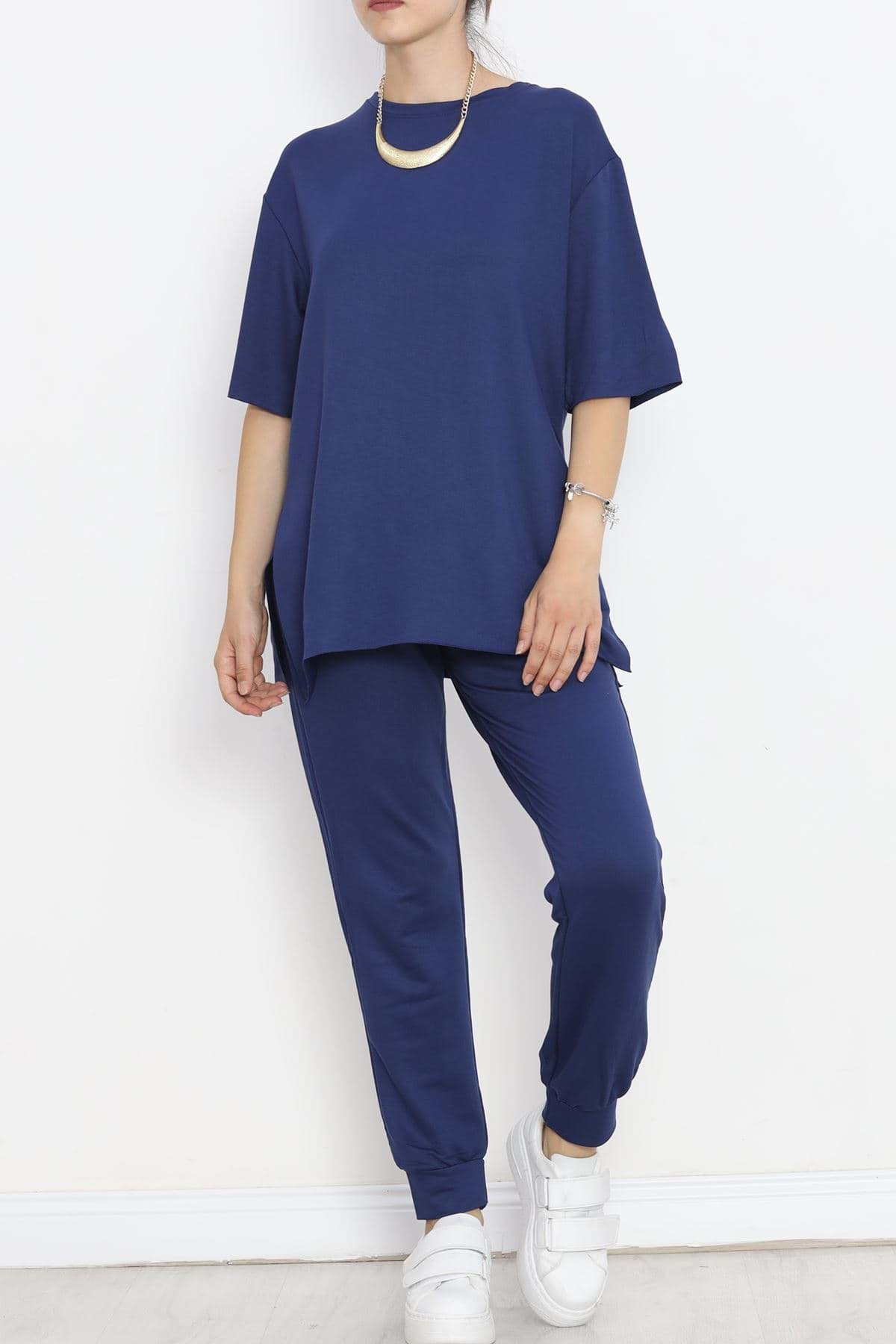 Bisiklet Yaka İkili Takım Lacivert - 18771.751. resmi