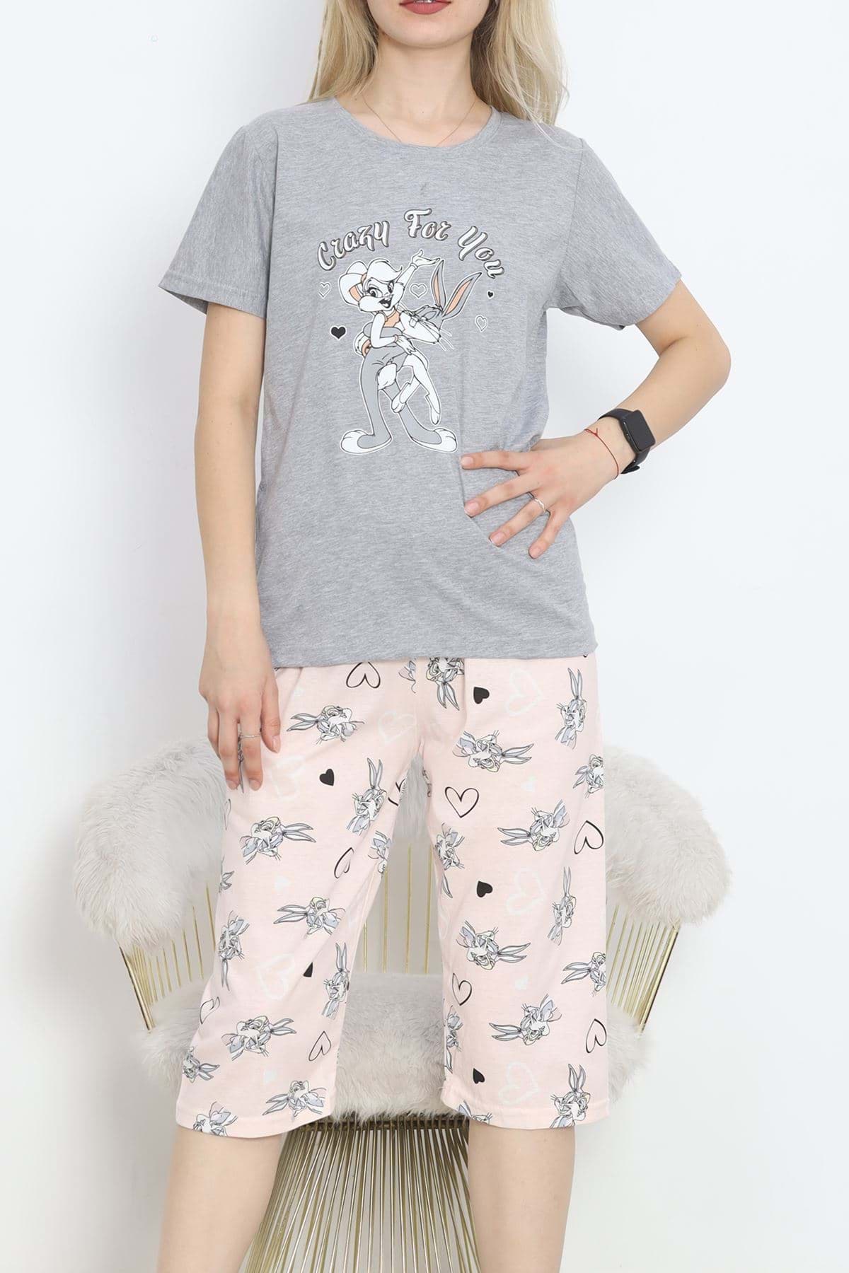 Desenli Caprili Takım Gribeyaz - 18686.1567. resmi