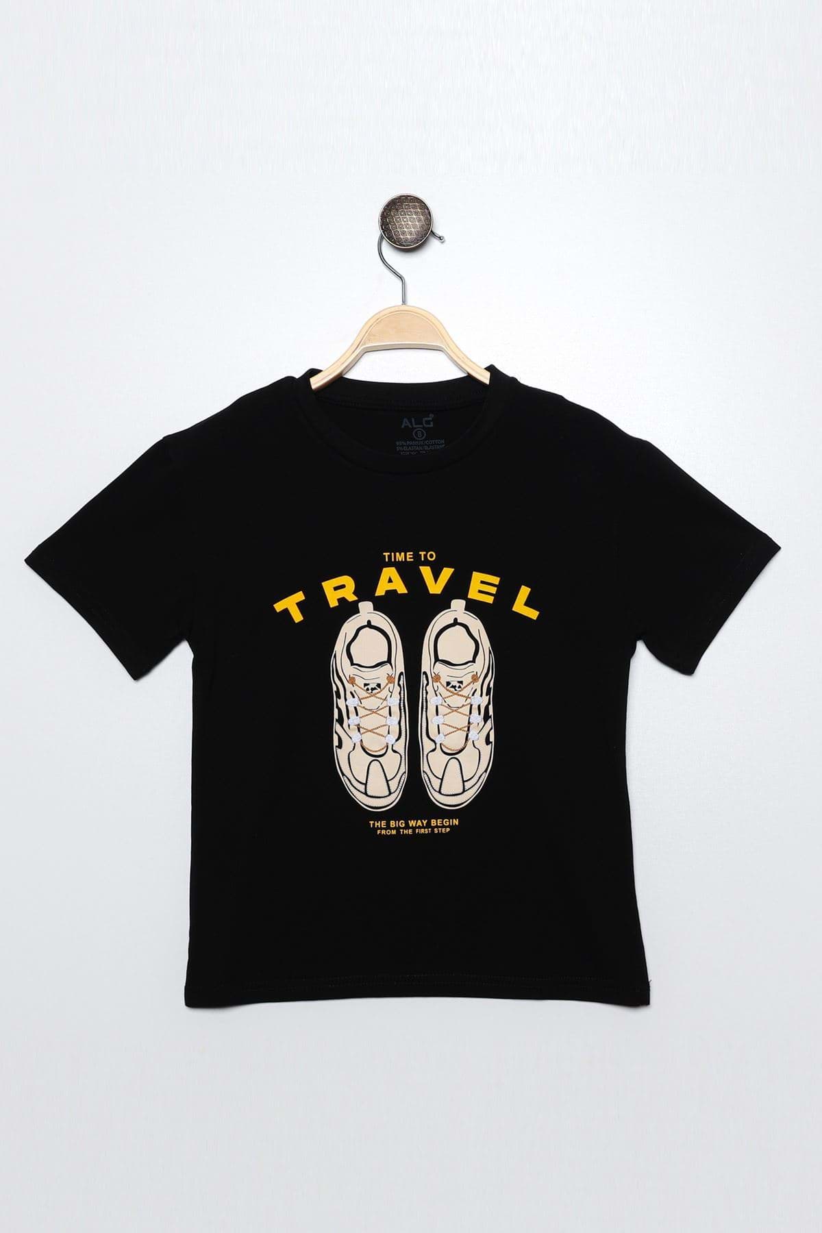 Picture of 8-12 Years Printed Kids T-Shirt Black - 324583.1576.