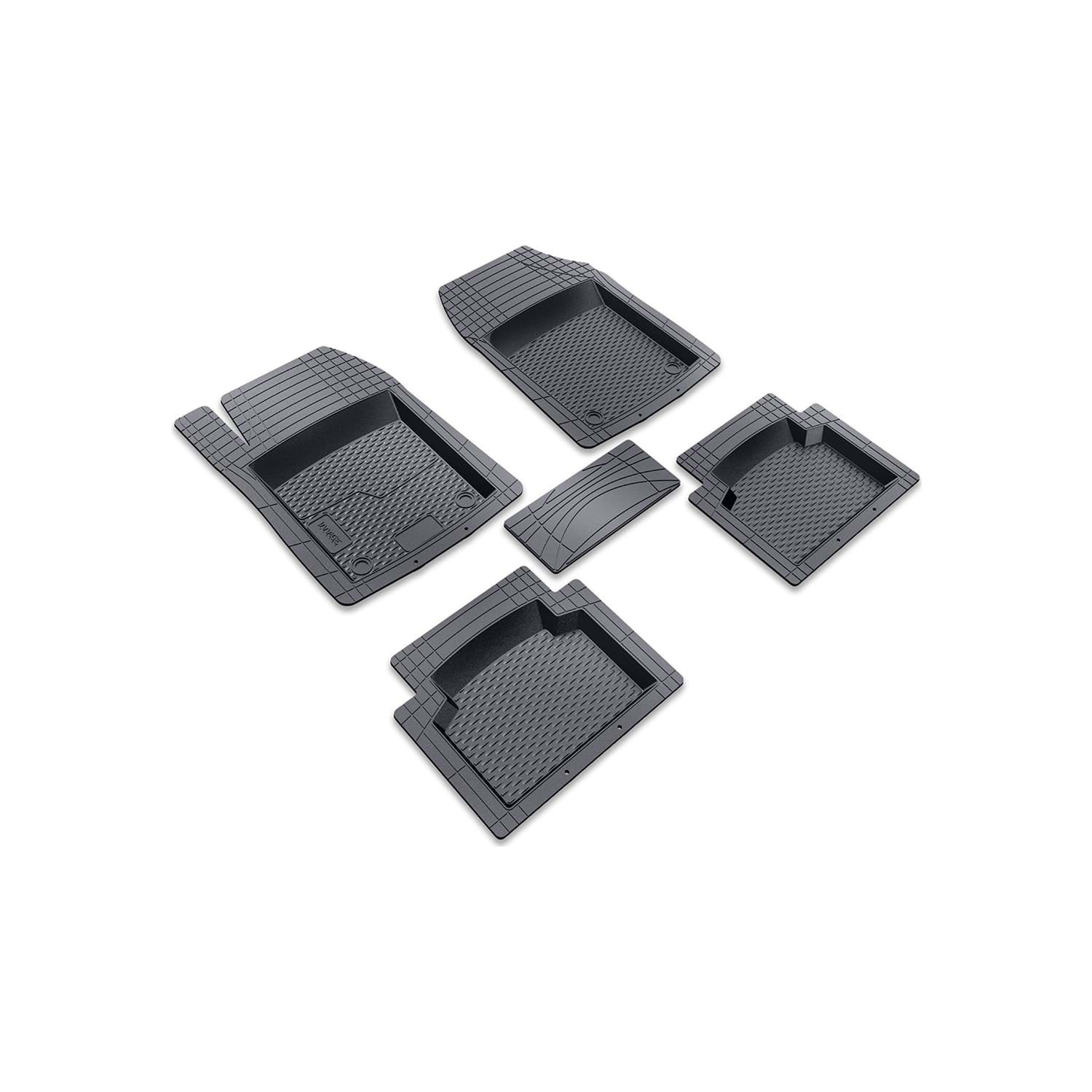 BRS-DK-12347167 Tesla Model X (2015 - ….)  Havuzlu Universal 3D Plus  Kauçuk Oto Paspas Gri resmi