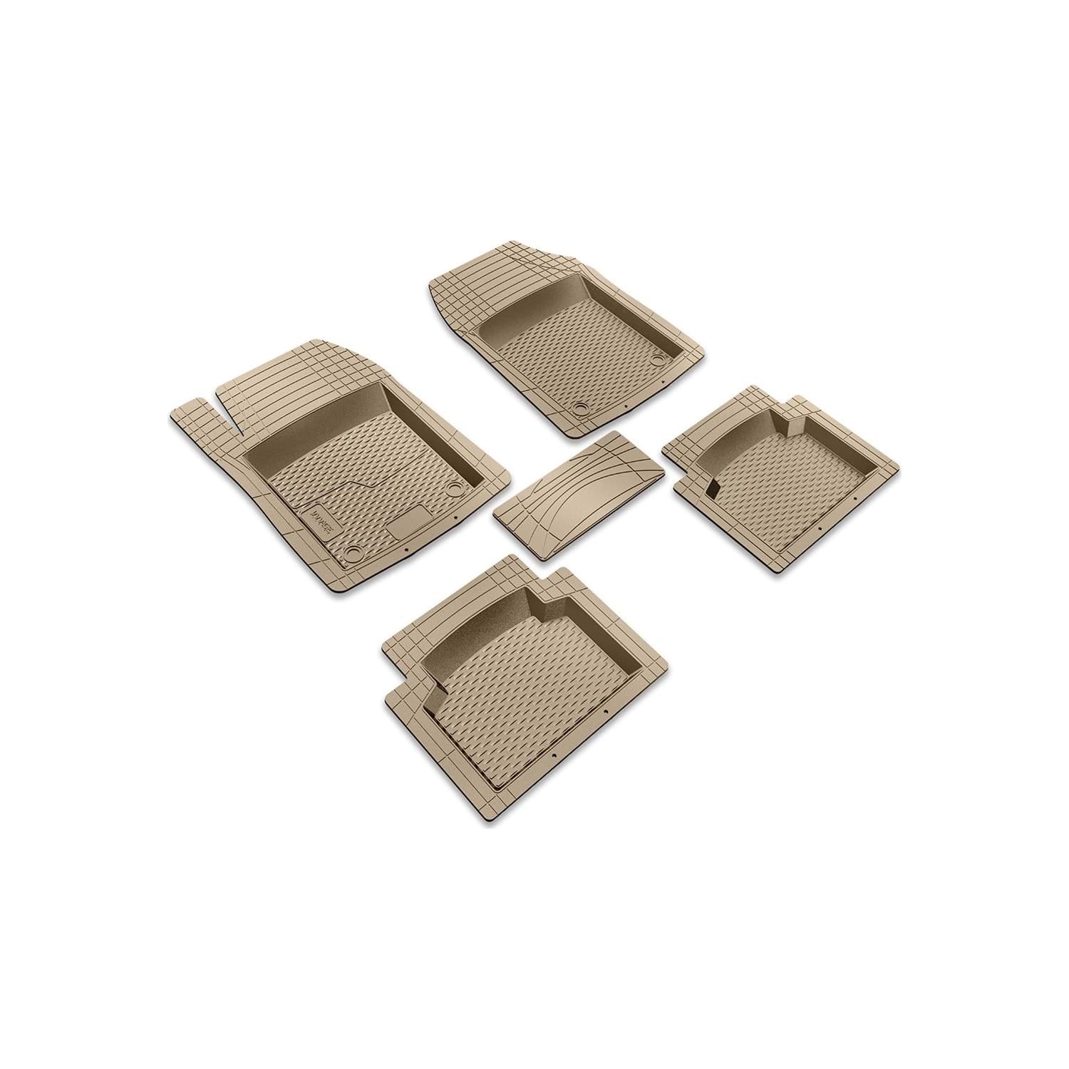 BRS-DK-12347174 Togg T10 X Suv (2023 - …. )  Havuzlu Universal 3D Plus  Kauçuk Oto Paspas Bej resmi