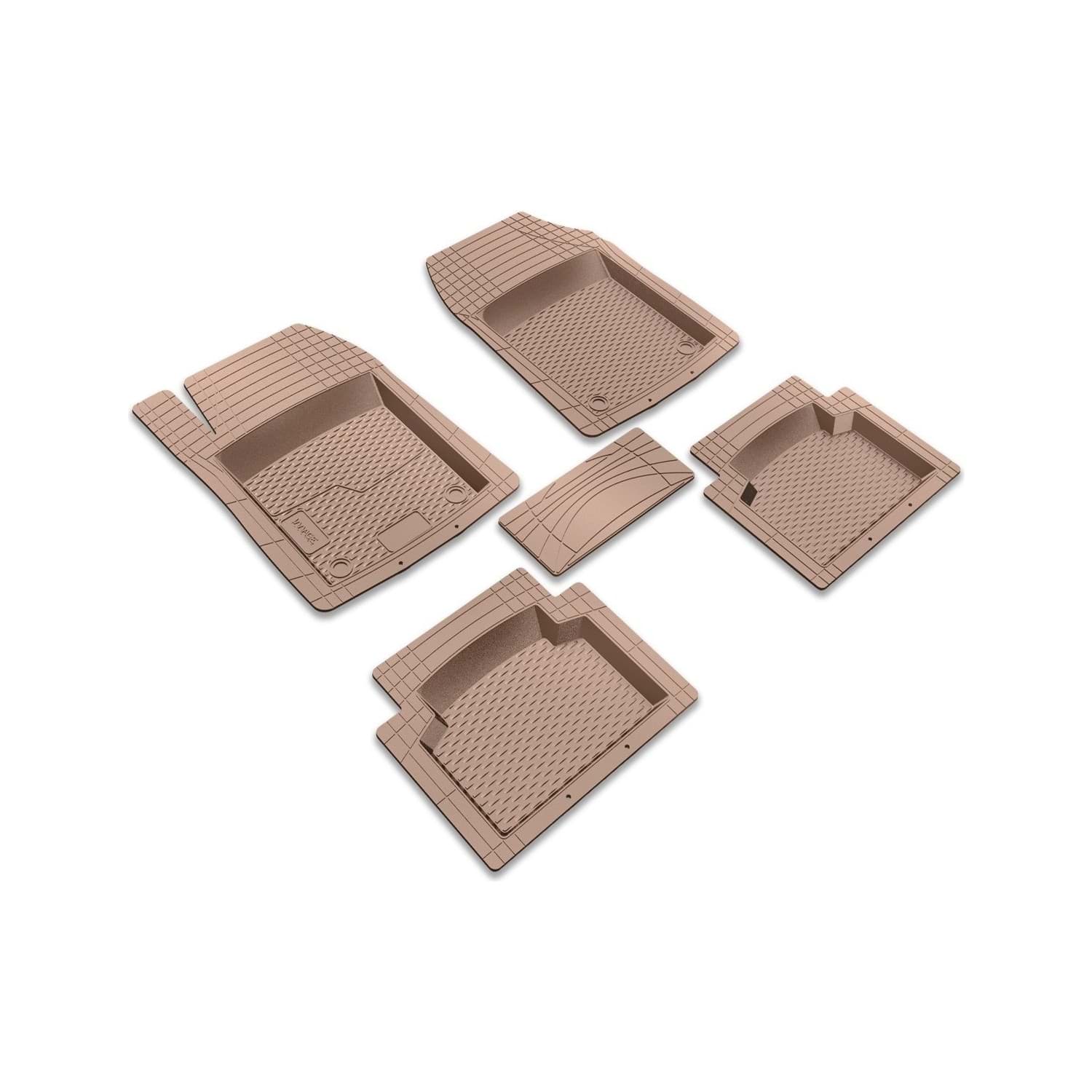 Image Toyota Proace City (2021 - ….) Ekstra Havuzlu Universal 3D Plus  Kauçuk Oto Paspas Sütlü Kahve resmi