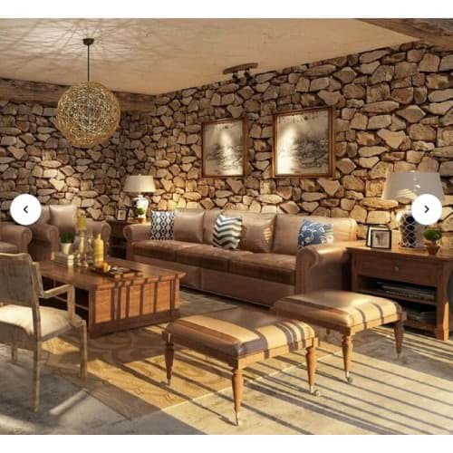 Taş Desenli 3D Duvar Kağıdı 3 Metre resmi