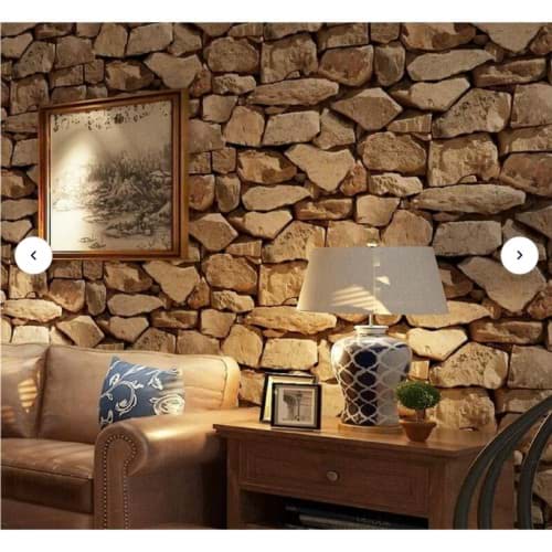 Taş Desenli 3D Duvar Kağıdı 3 Metre resmi
