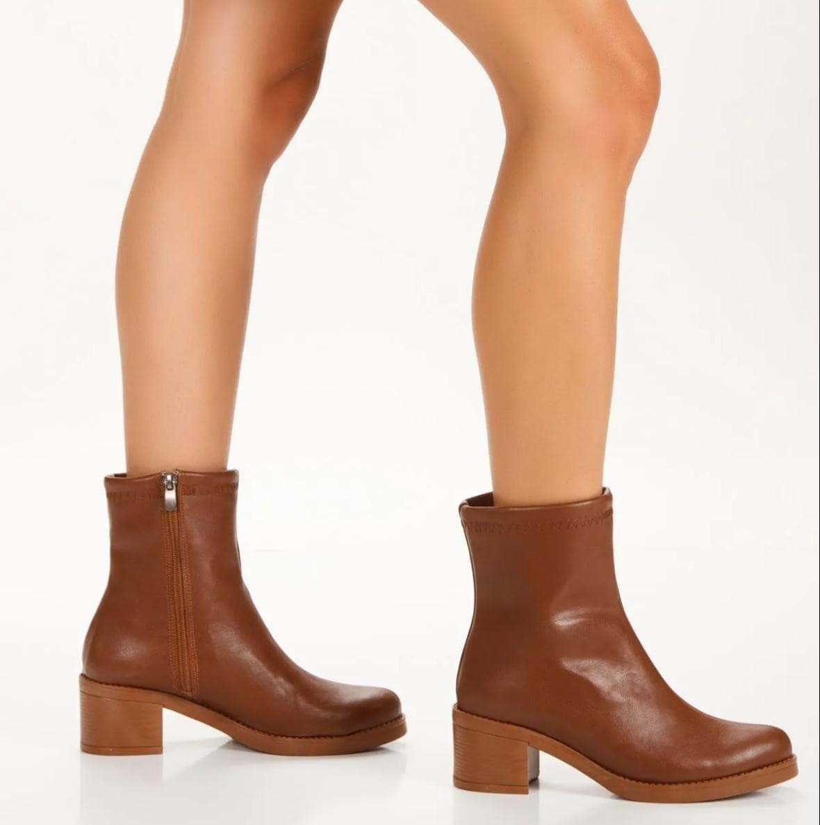 Jondy Taba Cilt Topuklu Bot resmi