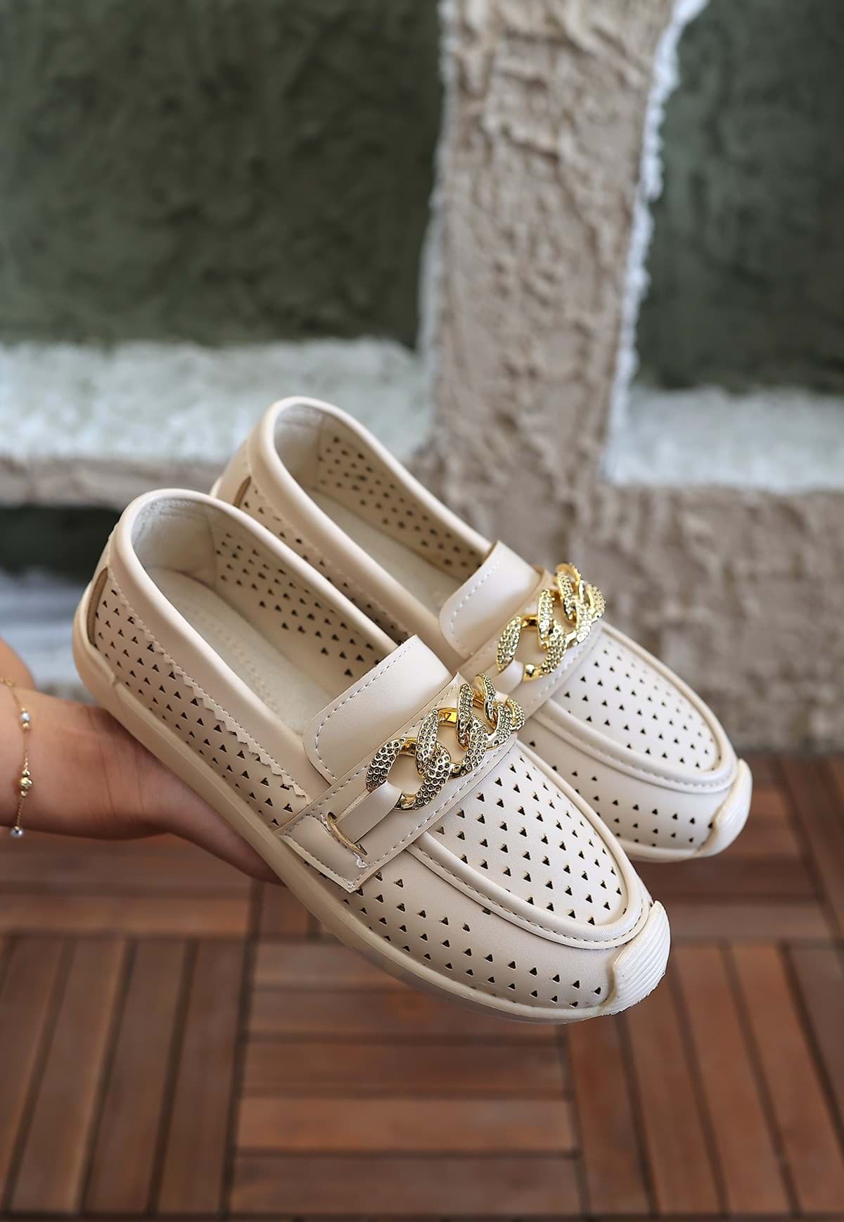 Tawin Bej Cilt Babet Ayakkabı resmi