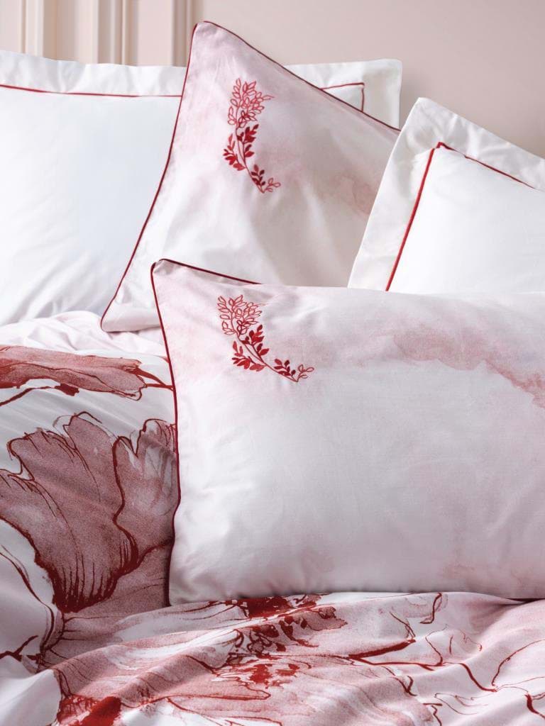 Picture of Cotton Box Double Elite Satin Duvet Cover Set Gules Red