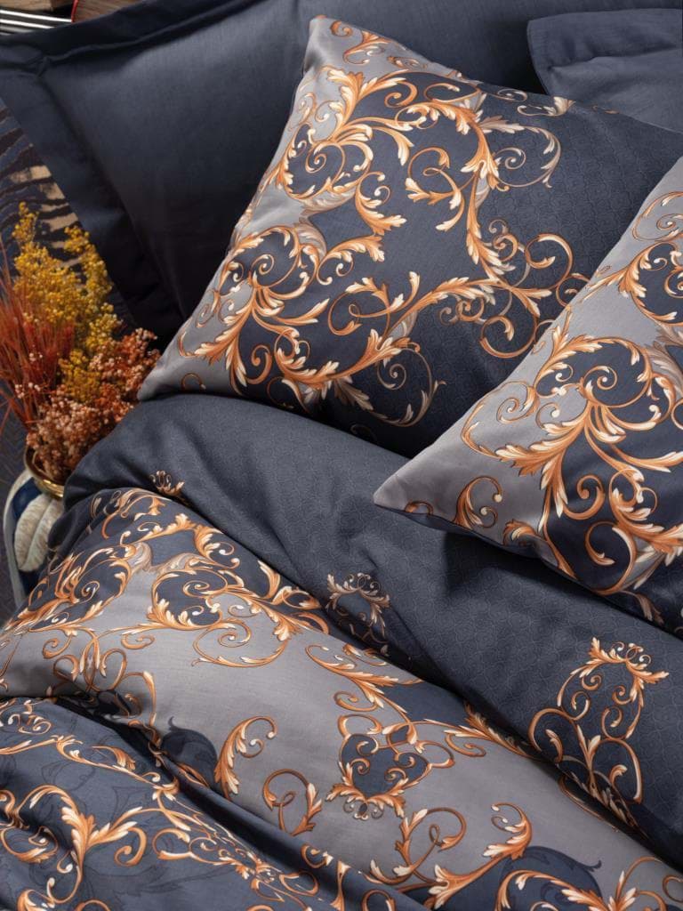 Picture of Cotton Box Double Satin Duvet Cover Set Sarina Navy blue