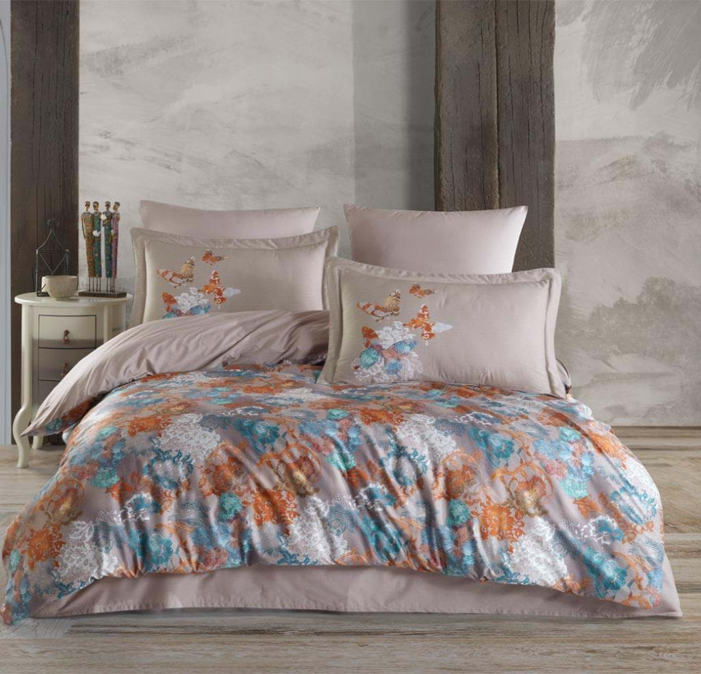 Picture of Hobby Premium Deluxe 300TC Double Satin Duvet Cover Set Dolce Vita Beige