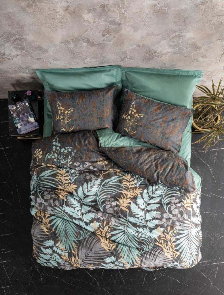 Picture of Cotton Box Double Satin Duvet Cover Set Clorasa Mint