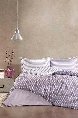 Özdilek Tek Kişilik Ranforce Nevresim Takımı Trioline Mor resmi