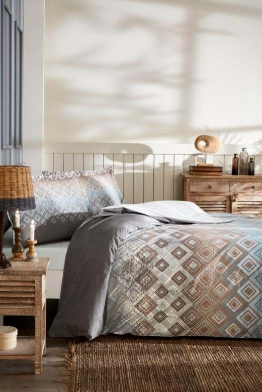 Özdilek Çift Kişilik Ranforce Nevresim Takımı Pietre Mavi resmi