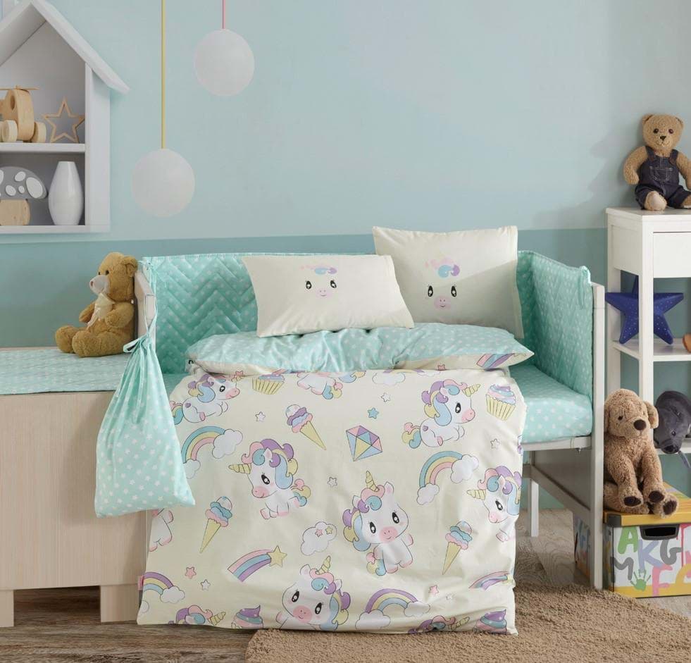 Picture of Hobby Mila Cream Poplin Baby Duvet Cover Set