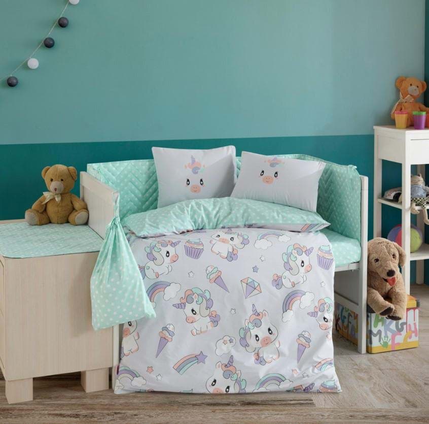 Hobby Mila Gri Poplin Bebek Nevresim Takımı resmi