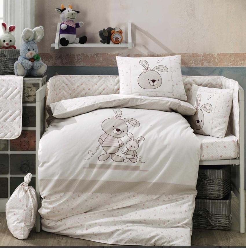 Hobby Elina Bej Poplin Bebek Nevresim Takımı resmi