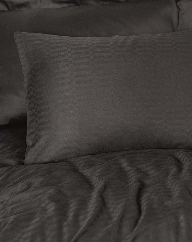 Picture of Cotton Box Double Smart Bamboo Satin Duvet Cover Set Black