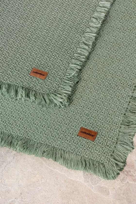 Picture of Cotton Box Bath Rug Set Yeşil 2'li 75x125 60x90