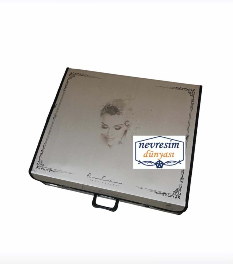 Anna Karina Çift Kişilik Çeyizlik Battaniye Takımı Safir Mürdüm resmi