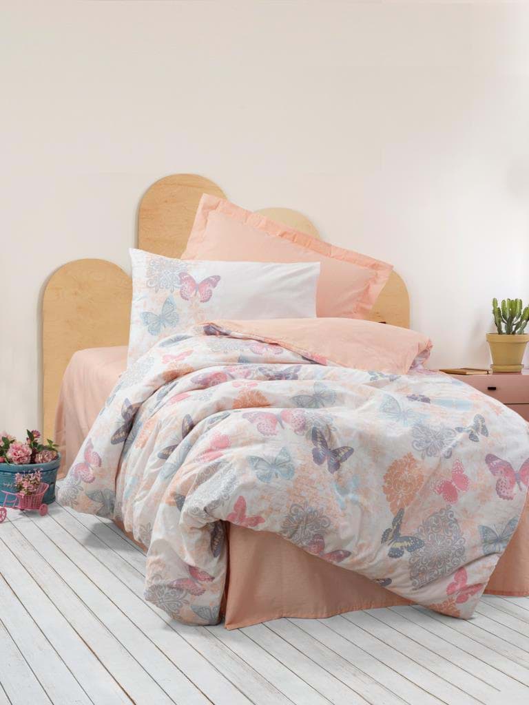 Picture of Cotton Box Young Ranforce Duvet Cover Set Single Perkete Pink Pink
