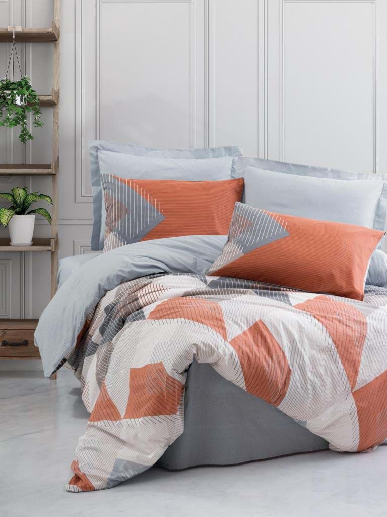 Cotton Box Ranforce Nevresim Takımı Çift Kişilik Joseph Mavi resmi