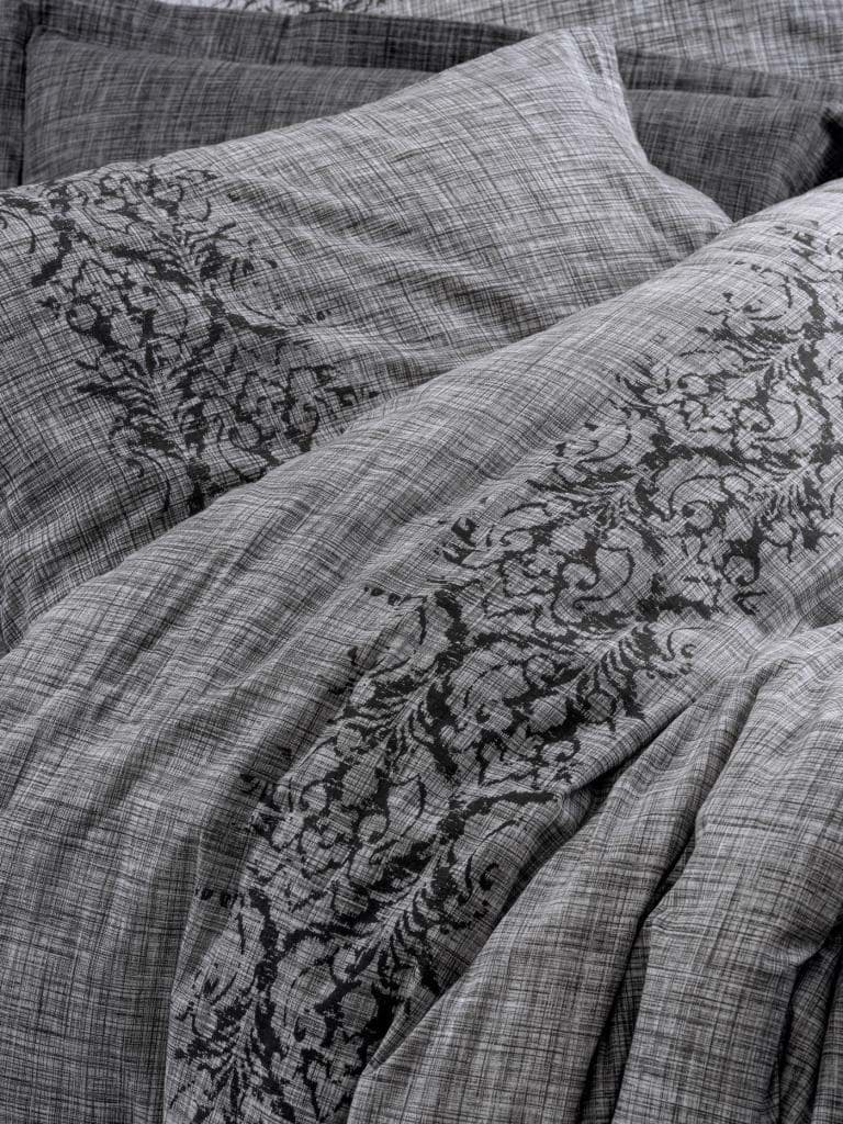 Cotton Box Plain Çift Kişilik Nevresim Takımı Sooty Gri resmi