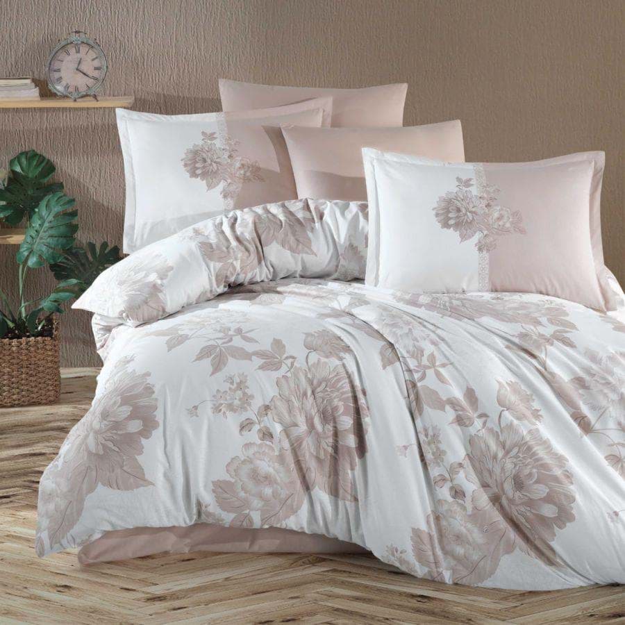 Clasy Ranforce Nevresim Takımı Çift Kişilik Rohan v2 Bej resmi