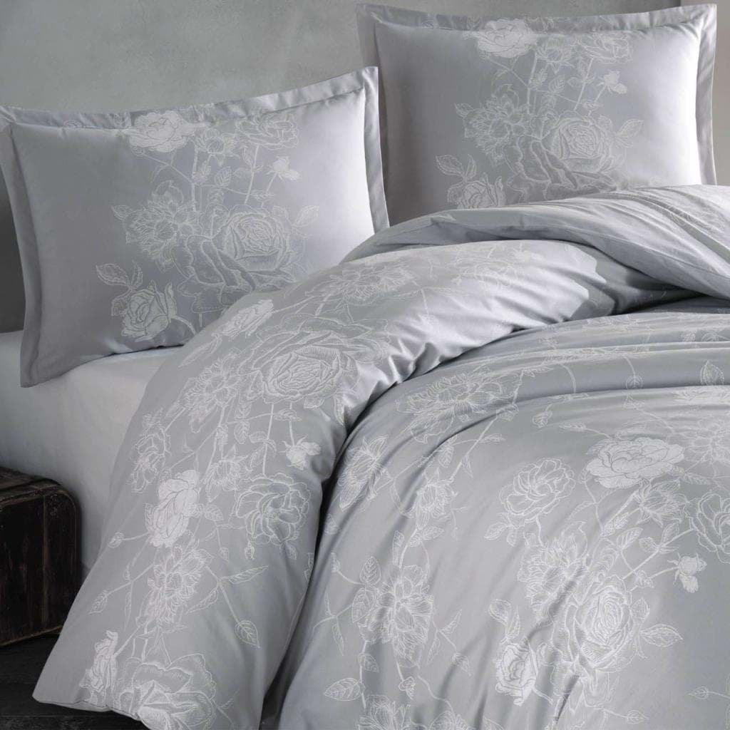 Clasy Ranforce Nevresim Takımı Çift Kişilik Arnor v2 Gri resmi