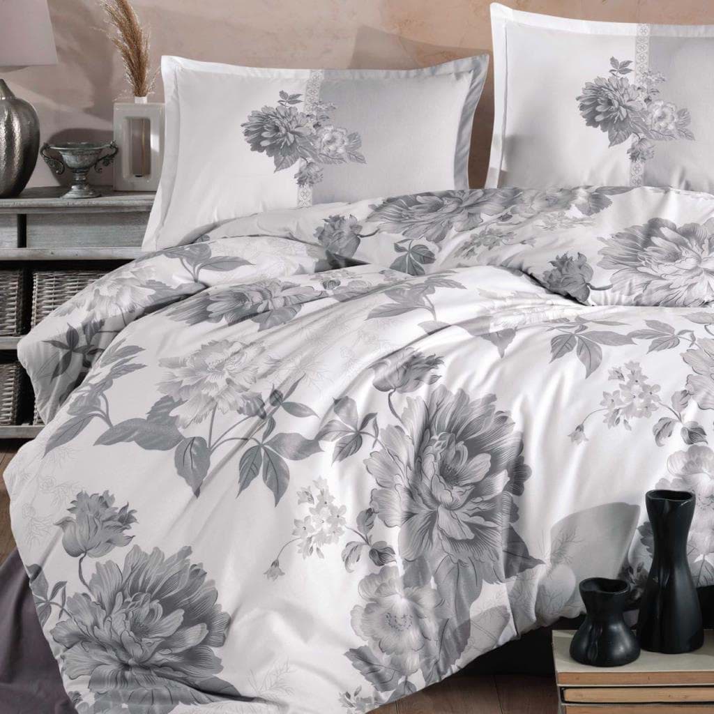 Clasy Ranforce Nevresim Takımı Çift Kişilik Rohan v1 Gri resmi