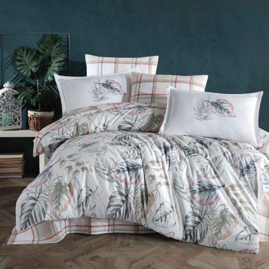 Clasy Ranforce Nevresim Takımı Çift Kişilik Nessa v1 Yeşil resmi