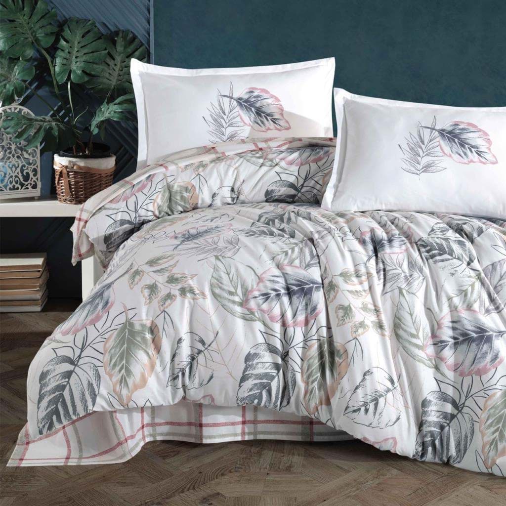 Clasy Ranforce Nevresim Takımı Çift Kişilik Nessa v1 Yeşil resmi