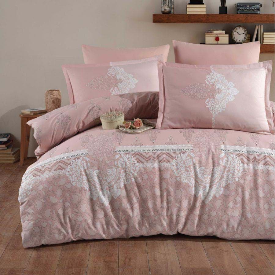 Clasy Ranforce Nevresim Takımı Çift Kişilik Levure v1 Pudra resmi