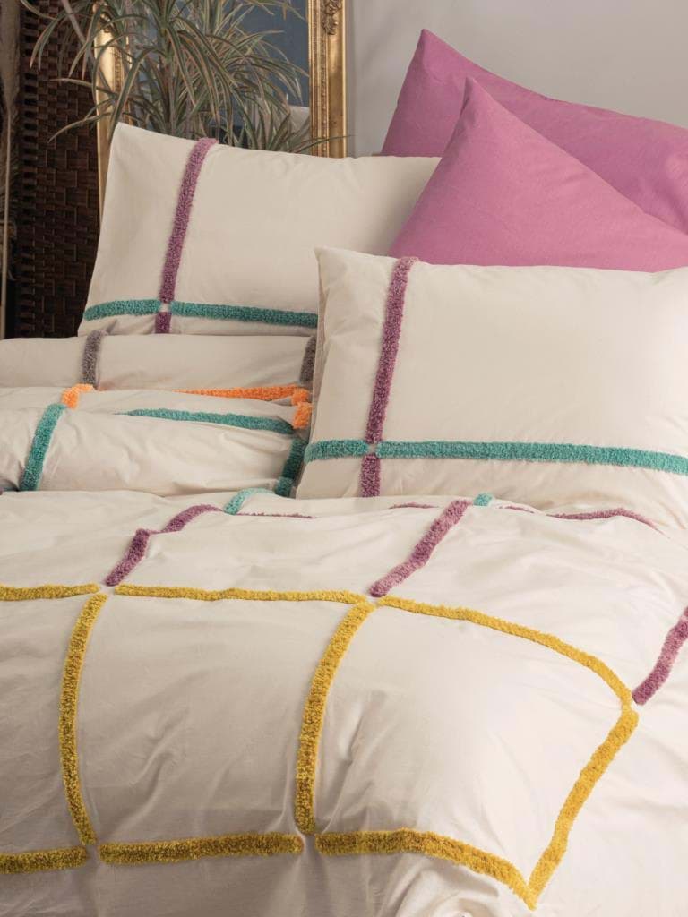 Cotton Box Puff Nakışlı Ranforce Çift Kişilik Nevresim Takımı İnsula Gülkurusu resmi