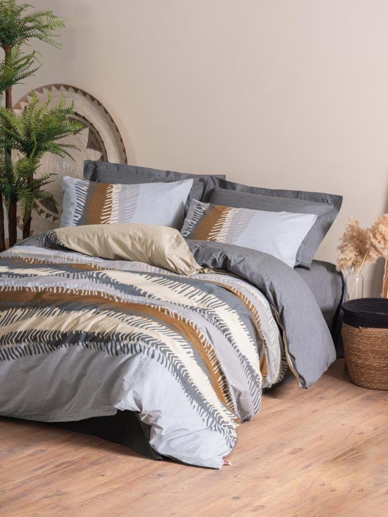 Cotton Box Toprak Çift Kişilik Nevresim Takımı Asel Antrasit resmi