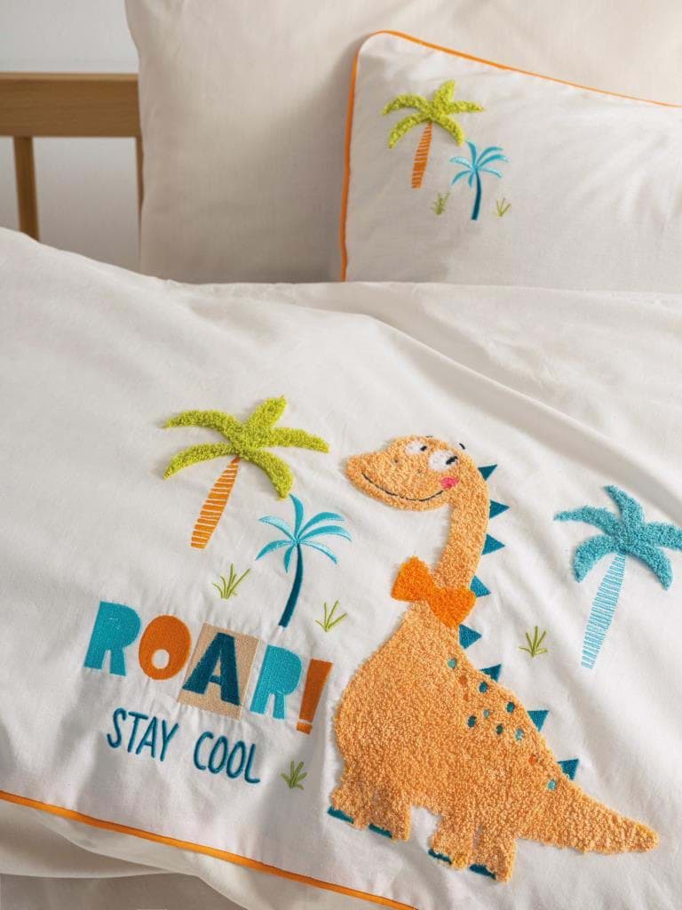 Cotton Box Punch Nakışlı Bebek Nevresim Takımı Kiddo Krem resmi