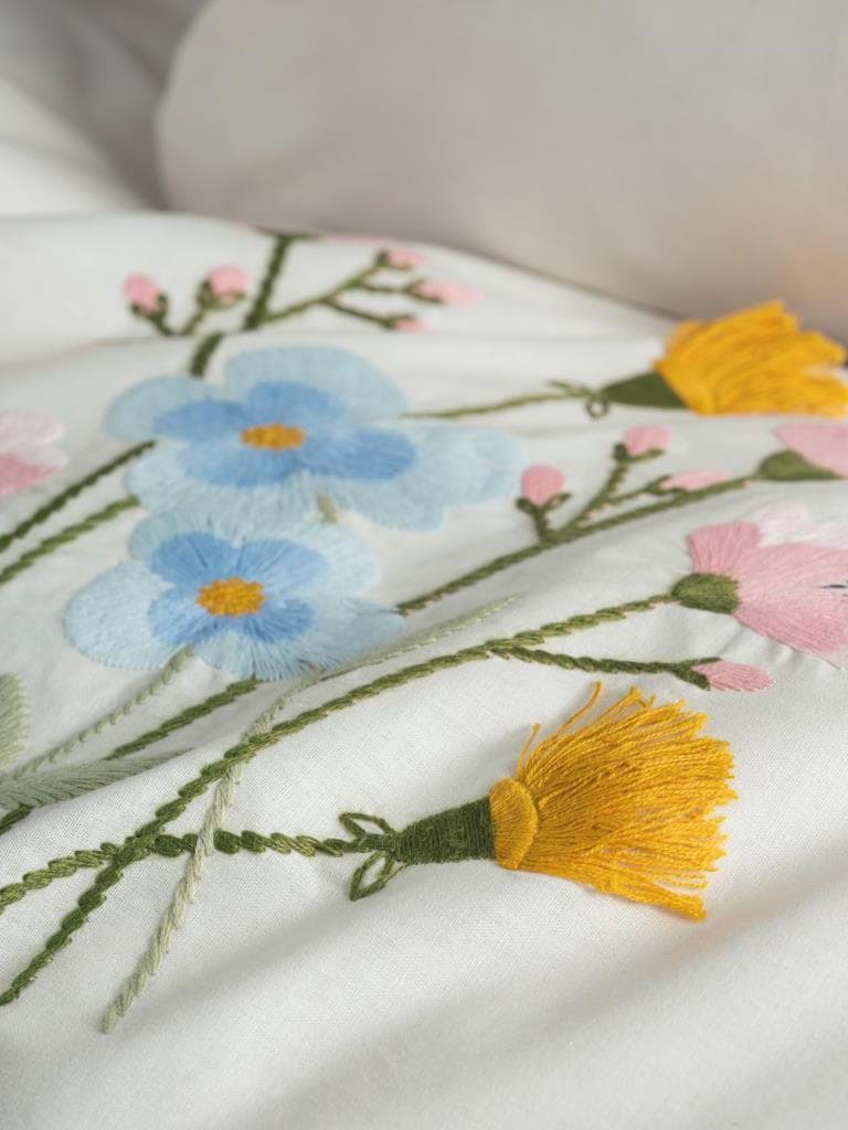 Cotton Box Brode Ranforce Çift Kişilik Nevresim Takımı Delbin Pembe resmi