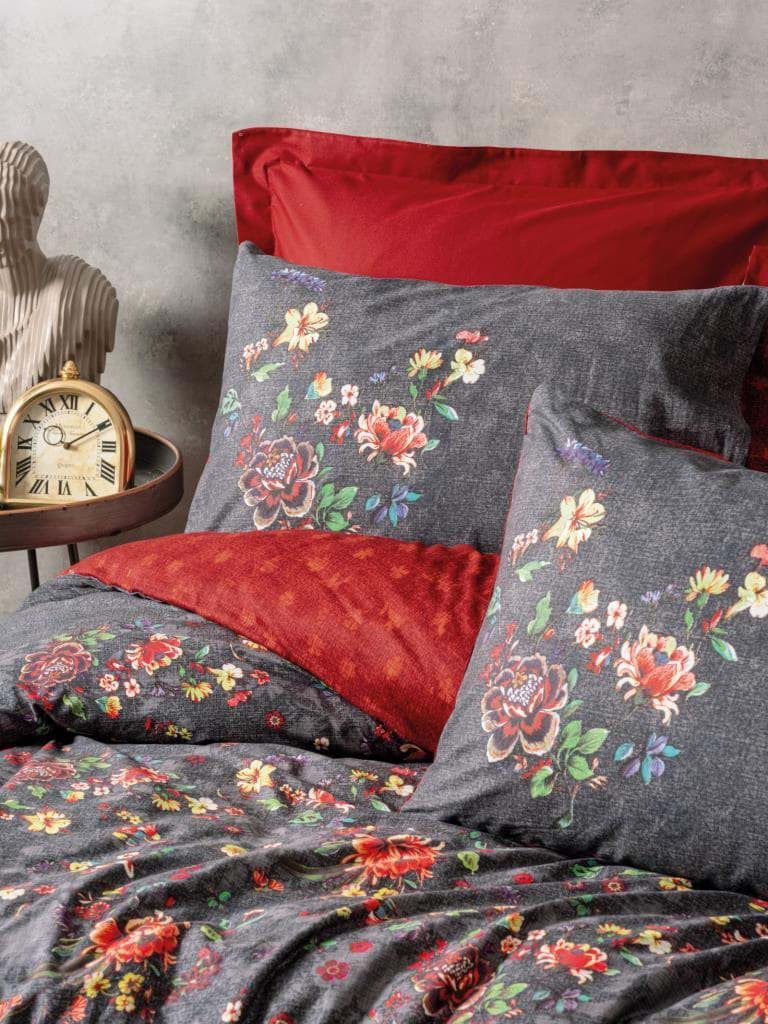 Cotton Box Feminen Çift Kişilik Nevresim Takımı Sierra Bordo resmi