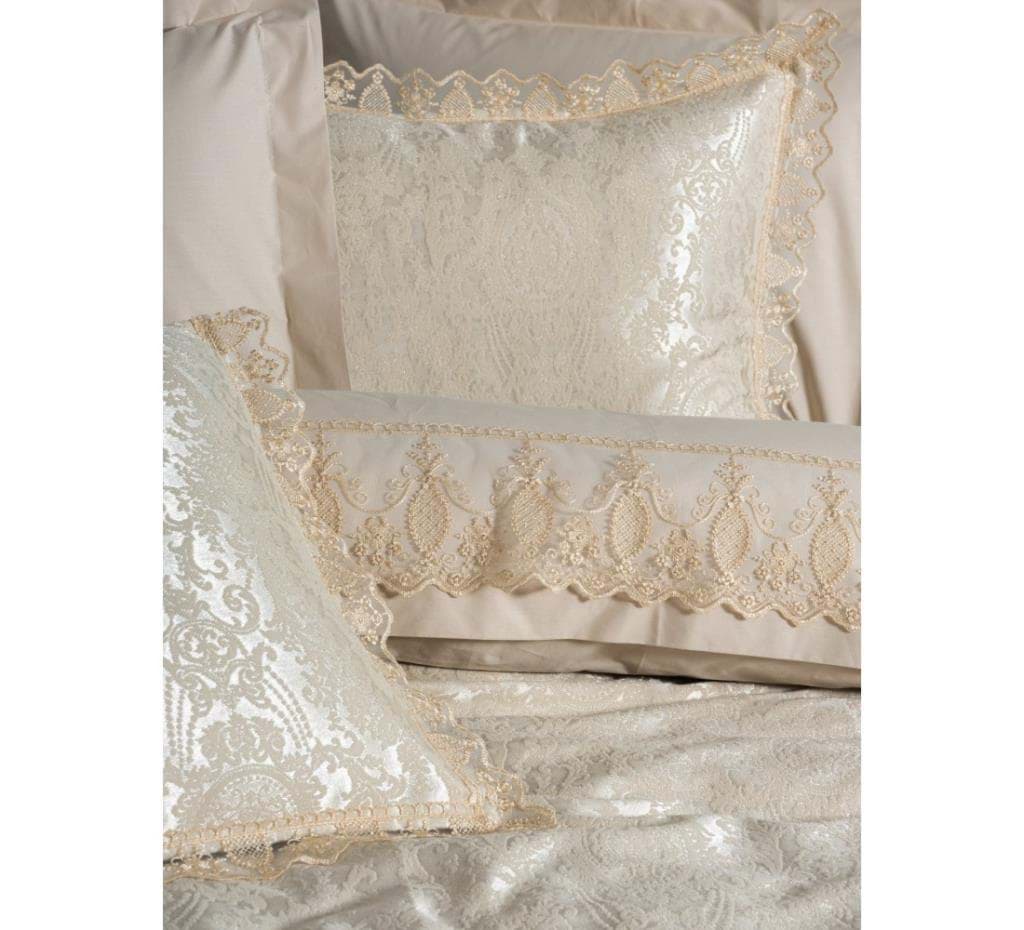 Cotton Box Chi Chi Çift Kişilik Pikeli Nevresim Takımı Silva Cappuccino resmi