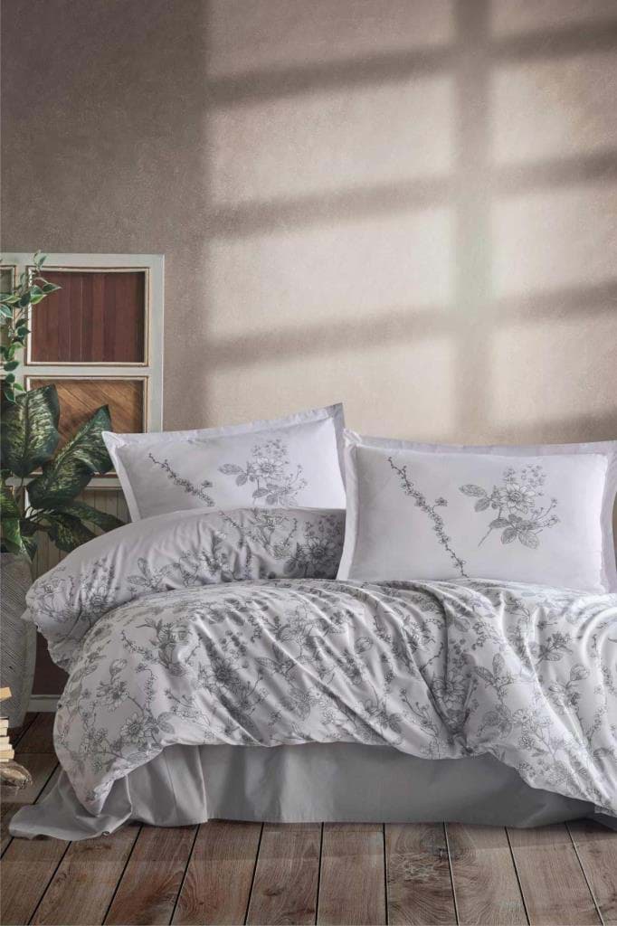 Clasy Ranforce Çift Kişilik Nevresim Takımı Messina V1 Gri resmi