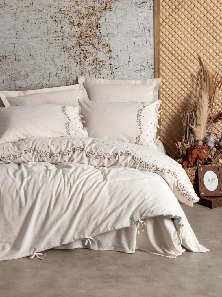 Cotton Box Cotton Keten Çift Kişilik Nevresim Takımı Pelias resmi