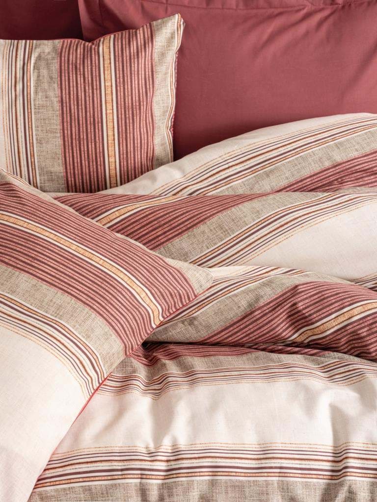 Cotton Box Line Nevresim Takımı Çift Kişilik Kenway Bordo resmi