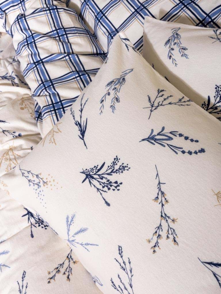 Cotton Box Flanel Nevresim Takımı Çift Kişilik Lavanid Mavi resmi