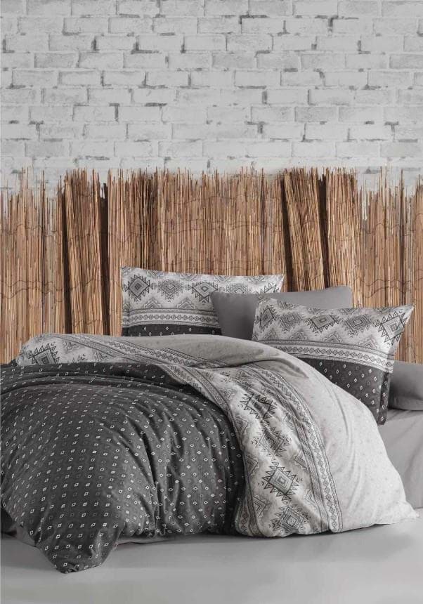 Clasy Ranforce Nevresim Takımı Çift Kişilik Astera V1 Antrasit resmi