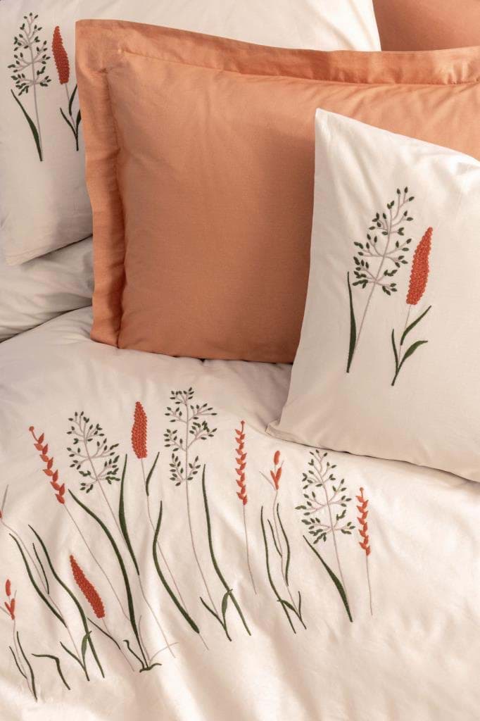 Cotton Box Brode Ranforce Çift Kişilik Nevresim Takımı Maia Karamel resmi