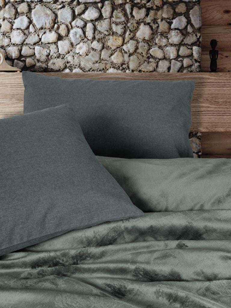 Cotton Box Çift Kişilik Nevresim Takımı Velvet Flossy Gri resmi