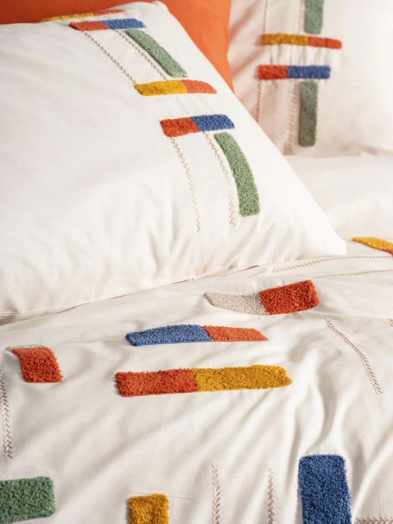 Cotton Box Puff Nakışlı Ranforce Çift Kişilik Nevresim Takımı Katy Tarçın resmi