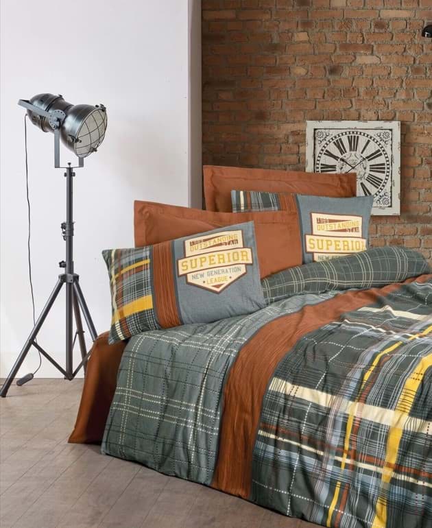 Cotton Box Masculine Çift Kişilik Nevresim Takımı Ramiro Tarçın 8680108071335 resmi