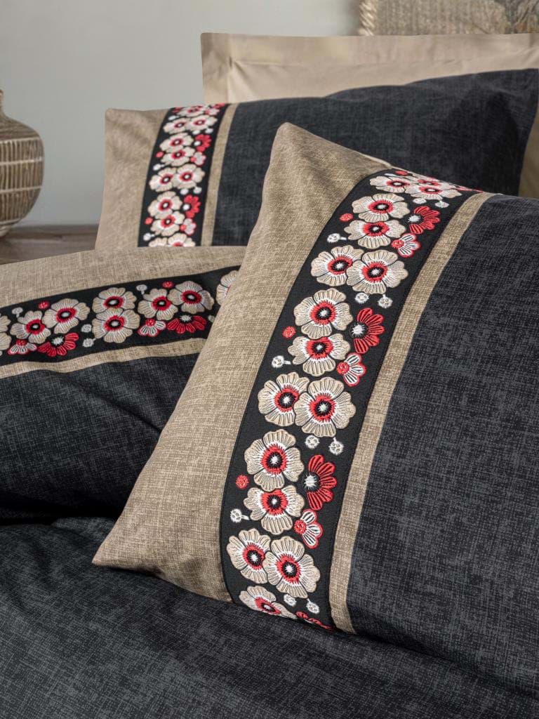 Cotton Box Folk Art Çift Kişilik Nevresim Takımı Yamka Bej 8680108078266 resmi