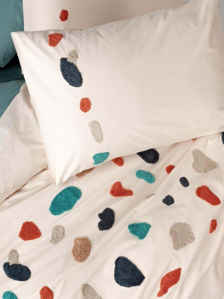 Cotton Box Puff Nakışlı Ranforce Çift Kişilik Nevresim Takımı Gaja Mint resmi